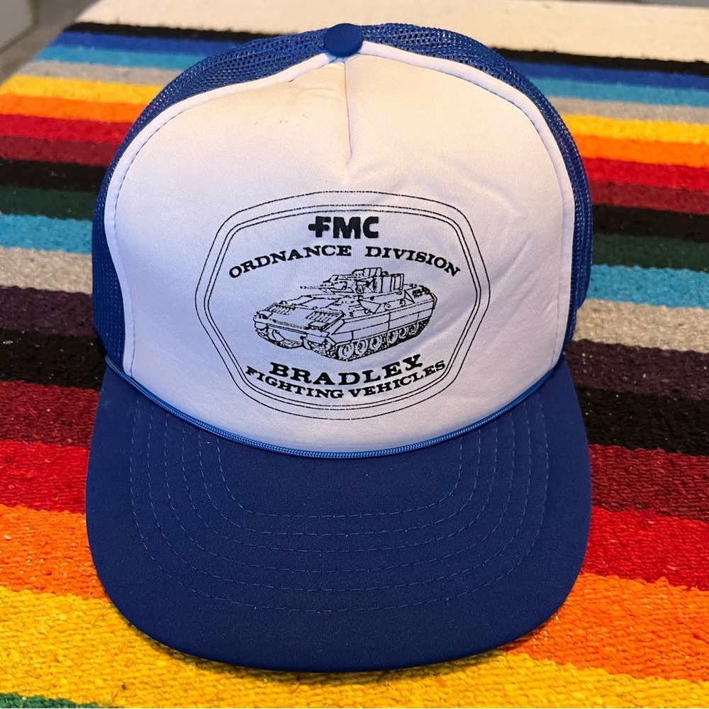 Vintage FMC Ordinance Division Bradley Fighting Vehicles Trucker SnapBack Hat
